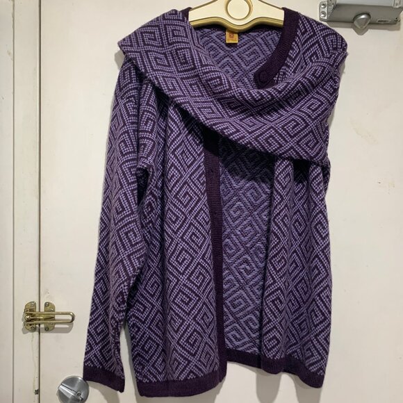 VINTAGE ALPACA KNIT PATTERN SWEATER CARDIGANS SIZE XXL - Picture 6 of 12